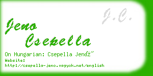 jeno csepella business card